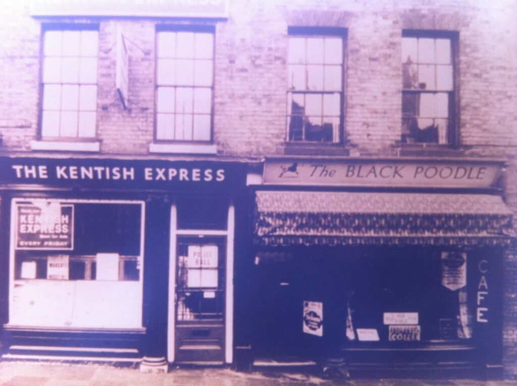Old photo showing Cargills premises as The black Poodle Cafe